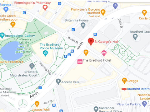 St George's Hall Location Map